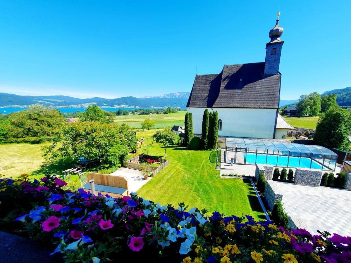 Ferienwohnung Haus Leitner Attersee Exterior foto